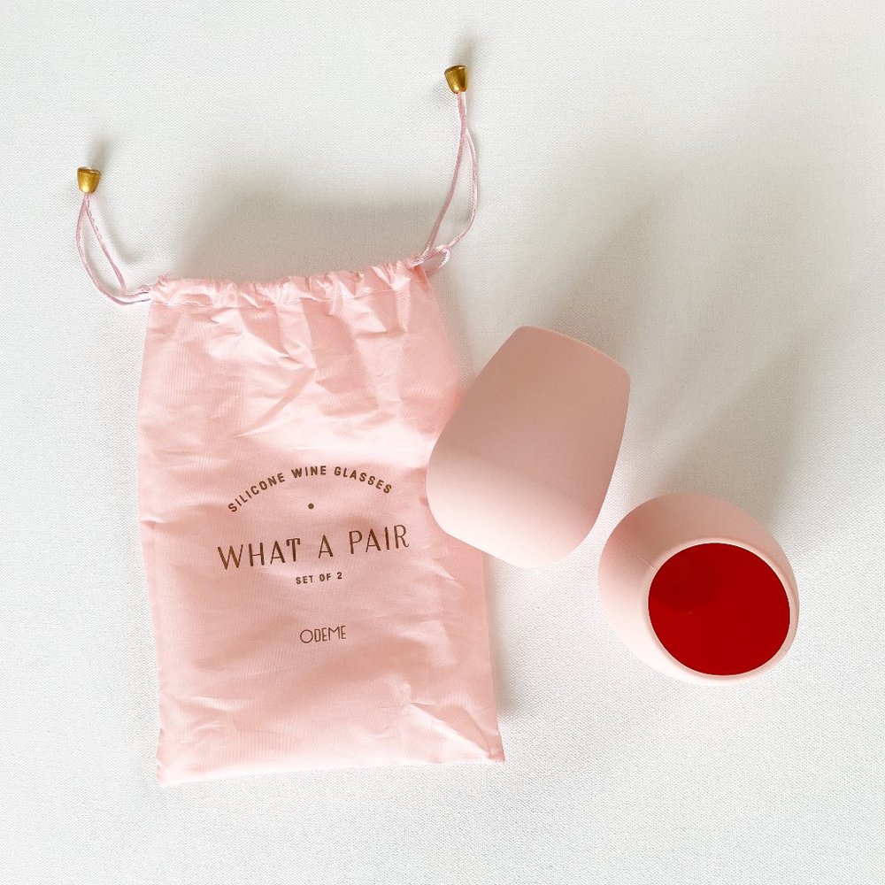 ODEME "What a Pair" Set of 2 Silicone Wine Glasses